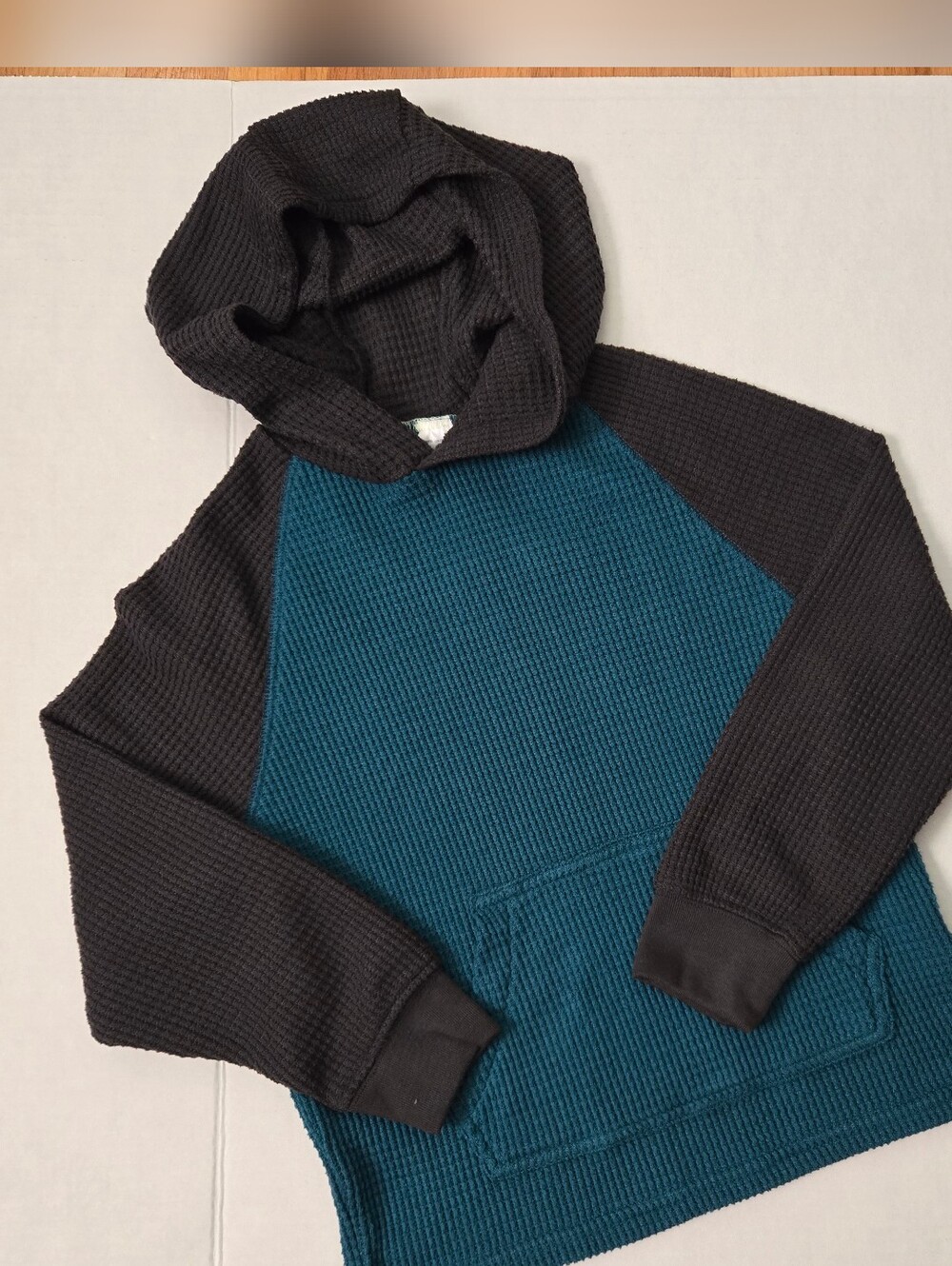 Kids Waffle Knit Hoodie - Size 6